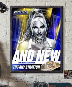 Tiffany Stratton New WWE Women’s Champion It Is Officially Tiffy Time Smackdown 2025 Home Decor Poster Canvas