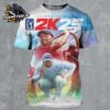 PGA Tour 2K25 Max Homa Matt Fitzpatrick And Tiger Woods Cover Athletes All Over Print Shirt