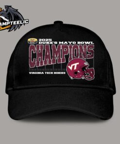 Virginia Tech Hokies 2025 Duke’s Mayo Bowl Champions Vintage Style With Helmet College Football Bowl Game Classic Cap Hat Snapback