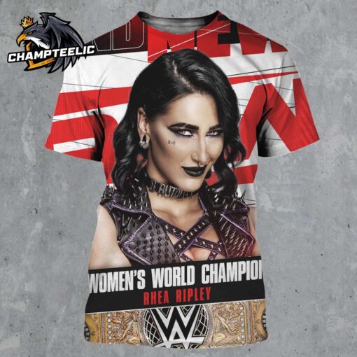 WWE Mami Night Raw Rhea Ripley And New Women’s World Champion All Over Print Shirt