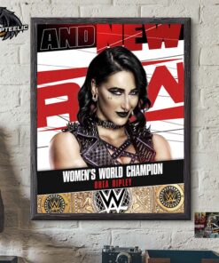 WWE Mami Night Raw Rhea Ripley And New Women’s World Champion Home Decor Poster Canvas