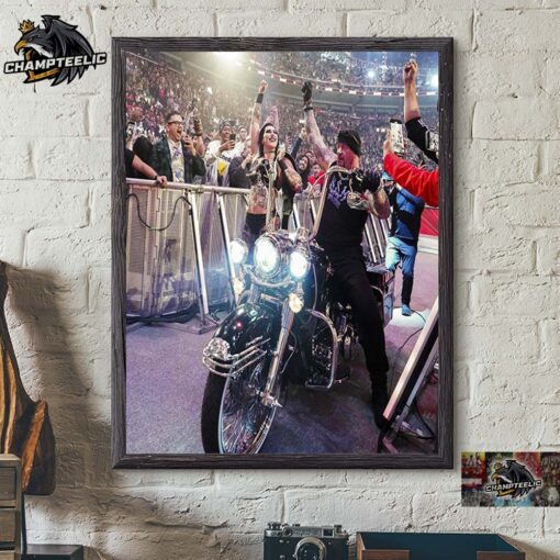 WWE Rhea Ripley And The Undertaker Photo Moment On Raw Home Decor Poster Canvas