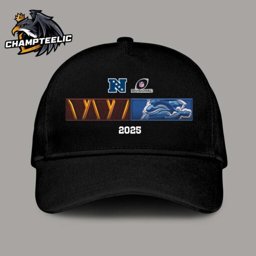 Washington Commanders And Detroit Lions Matchup 2025 NFC Divisional Round Head To Head Logo Classic Cap Hat Snapback