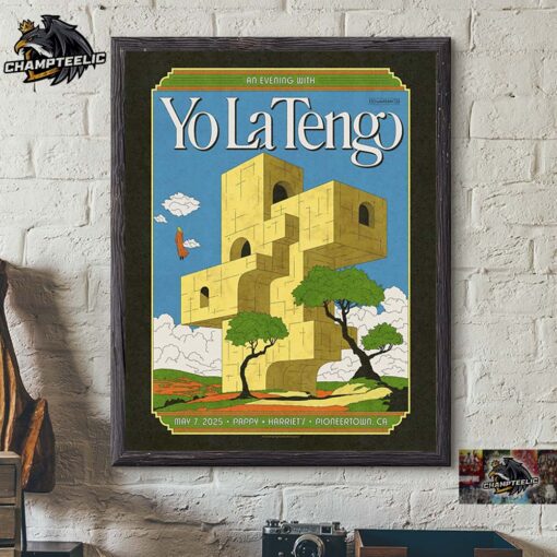 Yo La Tengo Poster For Show At Pioneertown California On May 7 2025 At Pappy And Harriet Home Decor Poster Canvas