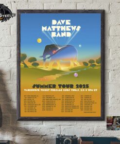 Dave Matthews Band Summer Tour 2025 North America Tour Dates Home Decor Poster Canvas