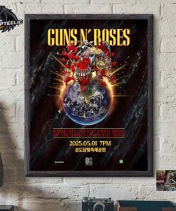 Guns N Roses Tour 2025 South Korea Gig Poster On May 1 2025 Home Decor Poster Canvas