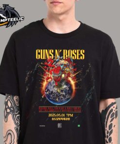 Guns N Roses Tour 2025 South Korea Gig Poster On May 1 2025 Unisex T-Shirt