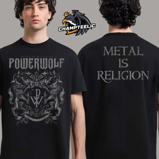 Powerwolf Crest Metal Is Religion Two Sides Unisex T-Shirt