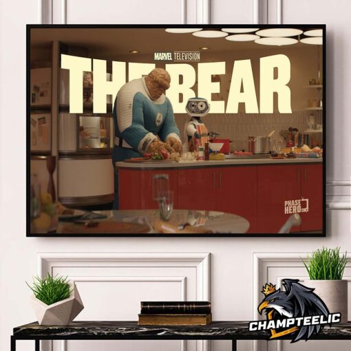 The Fantastic Four The Thing Funny The Bear Just Add A Couple Cloves Of Garlic Home Decor Poster Canvas