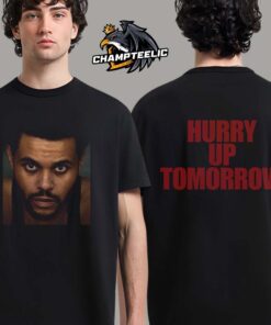 The Weeknd Hurry Up Tomorrow Album Cover Merch Tee Two Sides Unisex T-Shirt