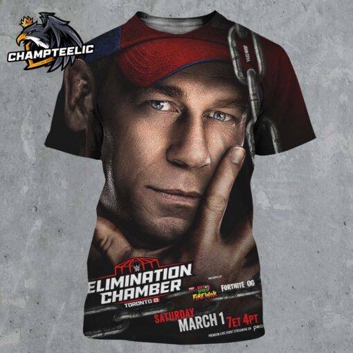 WWE Elimination Chamber Toronto 2025 Starring John Cena Official Poster All Over Print Shirt