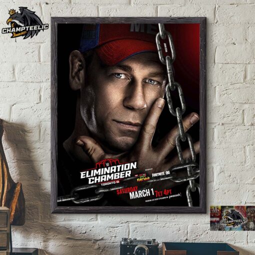 WWE Elimination Chamber Toronto 2025 Starring John Cena Official Poster For Home Decorations