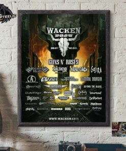 Wacken Open Air Festival 2025 Lineup Poster Canvas For Home Decorations