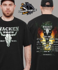 Wacken Open Air Festival 2025 Logo With Lineup Poster Two Sides Unisex T-Shirt