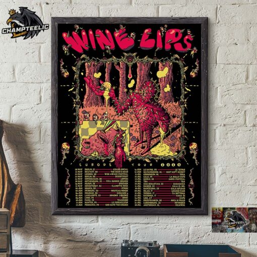 Wine Lips Europe Tour 2025 Tour Dates Home Decor Poster Canvas